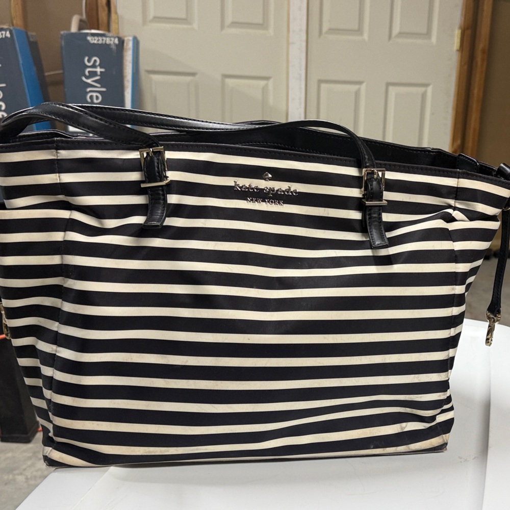 Kate Spade Monochrome Striped Tote